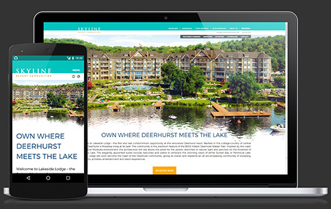 Screenshot of Lakeside Lodge page